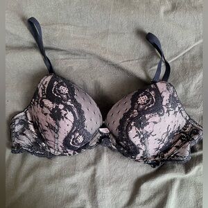Victoria’s Secret black and nude Dream Angels Push-Up Bra